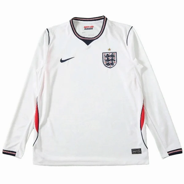 Tailandia Casa Manga Larga Inglaterra 2026 Blanco Inglaterra Camiseta 2026 Casa Blanca - Camiseta Inglaterra | 7camisetas