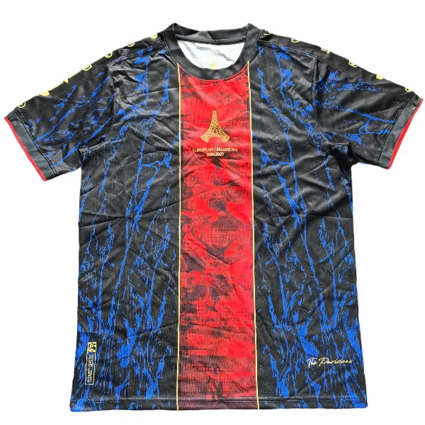 Tailandia Especial Camiseta Paris Saint Germain 2025 2026 Negro Azul Rojo Paris Saint Germain Camiseta 2025 2026 Especial Negra - Camiseta Paris Saint Germain | 7camisetas