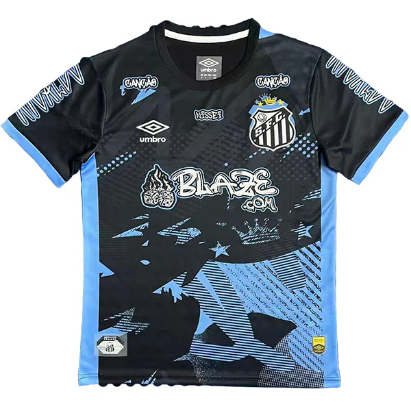 Tailandia Especial Camiseta Santos 2025 2026 Negro Azul Santos FC Camiseta 2025 2026 Especial Negra - Camiseta Santos Fc | 7camisetas