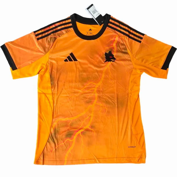 AS Roma Camiseta 2025 2026 Segunda Naranja - Camiseta As Roma | 7camisetas