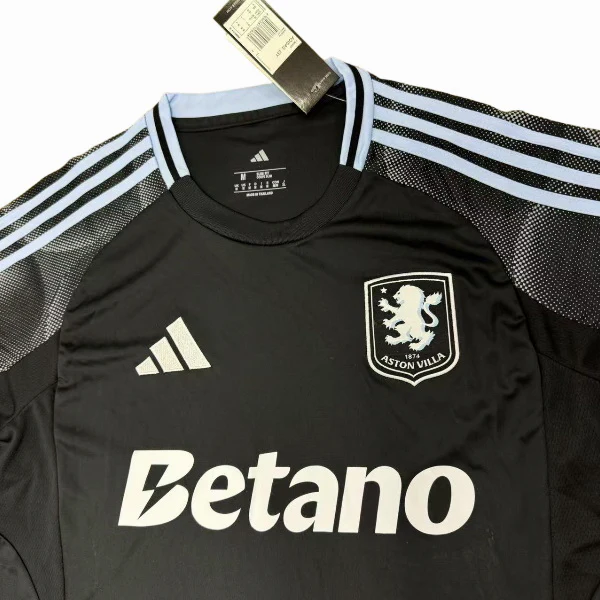 Aston Villa Camiseta 2025 2026 Segunda Negra - Camiseta Aston Villa | 7camisetas