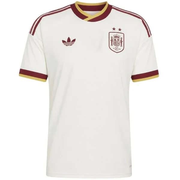 Tailandia Segunda Camiseta España 2 Estrellas 2026 Amarillo Blanco España Camiseta 2026 Segunda Amarilla - Camiseta España | 7camisetas