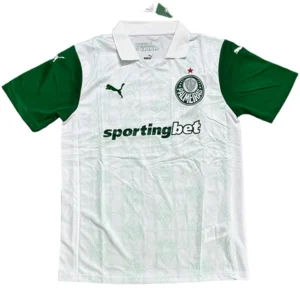 SE Palmeiras Camiseta 2025 2026 Segunda Blanca - Camiseta Kidsuper X Se Palmeiras Graphic Masculina | 7camisetas
