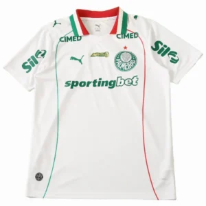 SE Palmeiras Camiseta 2026 2027 Segunda Blanca - Camiseta Kidsuper X Se Palmeiras Graphic Masculina | 7camisetas