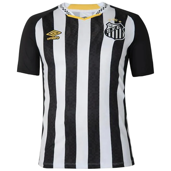 Tailandia Segunda Camiseta Santos 2025 2026 Negro Blanco Santos FC Camiseta 2025 2026 Segunda Negra - Camiseta Santos Fc | 7camisetas