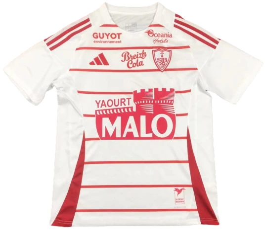 Stade Brestois Camiseta 2024 2025 Segunda Blanca - Camiseta Stade Brestois | 7camisetas