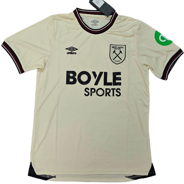 West Ham United Camiseta 2025 2026 Segunda Amarilla - Camiseta West Ham United | 7camisetas