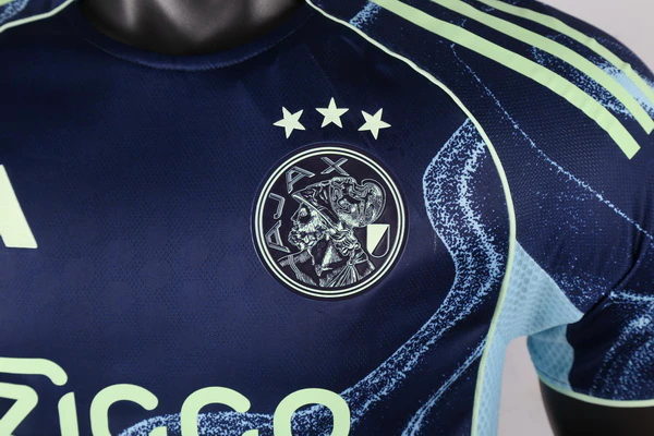 Ajax Camiseta Edición Jugadores 2025 2026 Segunda Azul - Camiseta Ajax | 7camisetas