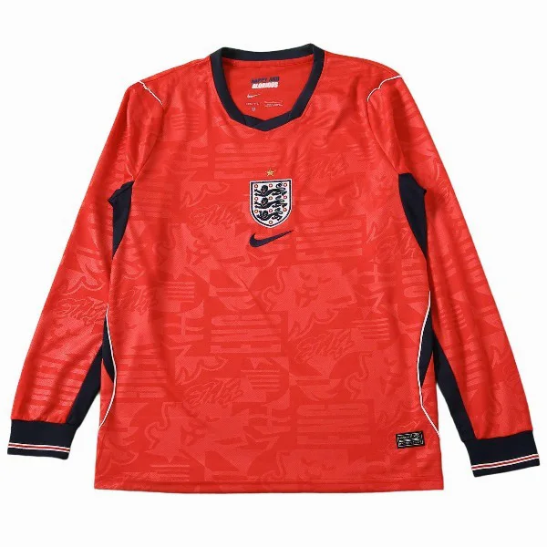Tailandia Segunda Manga Larga Inglaterra 2026 Rojo Inglaterra Camiseta 2026 Segunda Roja - Camiseta Inglaterra | 7camisetas