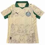 SE Palmeiras Camiseta 2025 2026 Tercera Amarilla - Camiseta Kidsuper X Se Palmeiras Graphic Masculina | 7camisetas