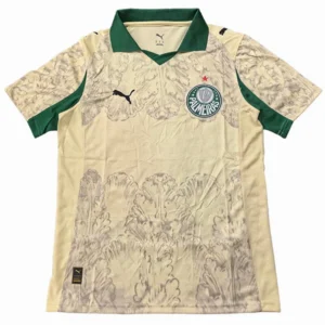 SE Palmeiras Camiseta 2025 2026 Tercera Amarilla - Camiseta Kidsuper X Se Palmeiras Graphic Masculina | 7camisetas
