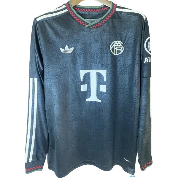 Tailandia Tercera Manga Larga Bayern Múnich 2025 2026 Negro Bayern Múnich Camiseta 2025 2026 Tercera Negra - Camiseta Bundesliga Bayern Múnich | 7camisetas