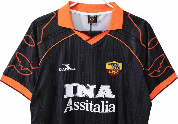 AS Roma Camiseta 2000 Tercera Negra - Camiseta As Roma | 7camisetas