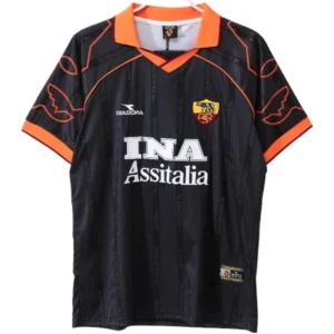 AS Roma Camiseta 2000 Tercera Negra - Camiseta As Roma | 7camisetas