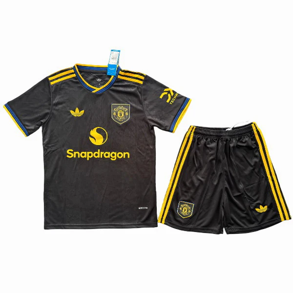 Manchester United Conjunto 2025 2026 Tercera Negro - Manchester United Barata | 7camisetas