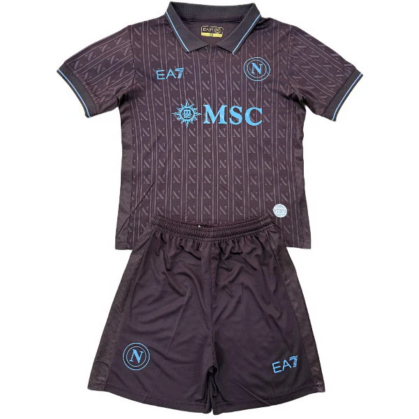 SSC Napoli Conjunto 2025 2026 Tercera Negro - Ssc Napoli Equipacion | 7camisetas