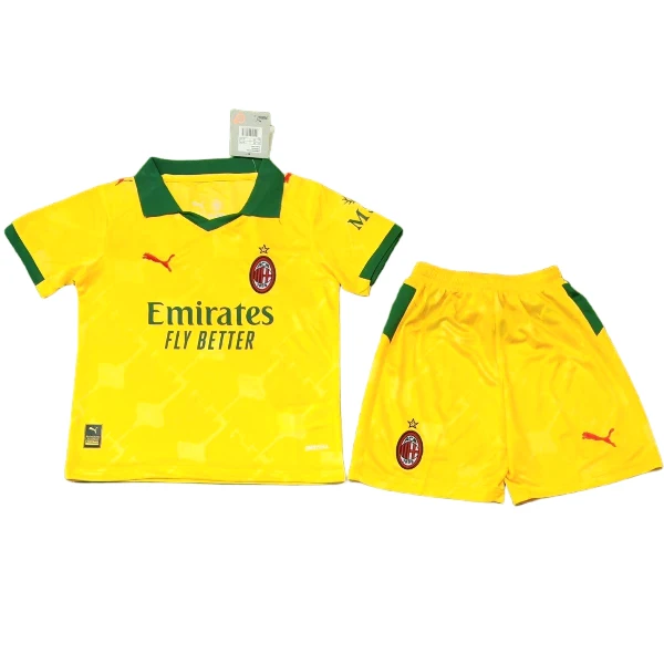 AC Milan Niños Conjunto 2025 2026 Tercera Amarillo - Tuta AC Milan Niños | 7camisetas