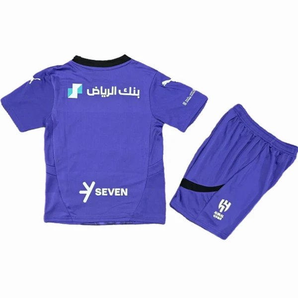 Al Hilal Saudi Niños Conjunto 2024 2025 Tercera Púrpura - Tuta Al Hilal Saudi Niños | 7camisetas