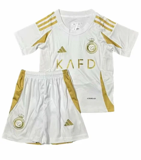 Al-Nassr FC Niños Conjunto 2024 2025 Tercera Blanco - Tuta Al-Nassr FC Niños | 7camisetas