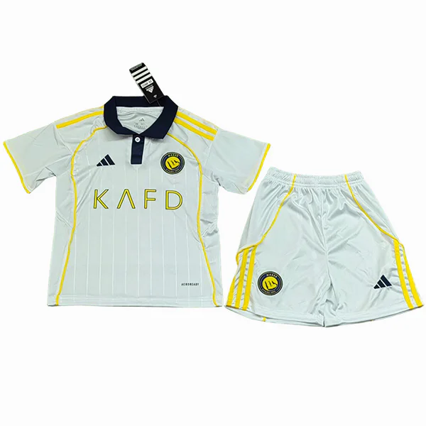 Al-Nassr FC Niños Conjunto 2025 2026 Tercera Blanco - Tuta Al-Nassr FC Niños | 7camisetas