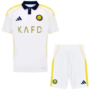 Al-Nassr FC Niños Conjunto 2025 2026 Tercera Blanco - Tuta Al-Nassr FC Niños | 7camisetas