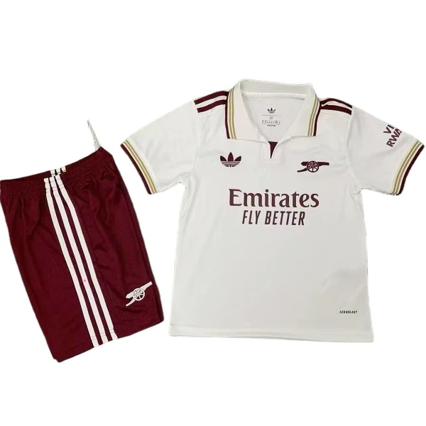 Arsenal Niños Conjunto 2025 2026 Tercera Blanco - Equipacion Arsenal Niños | 7camisetas