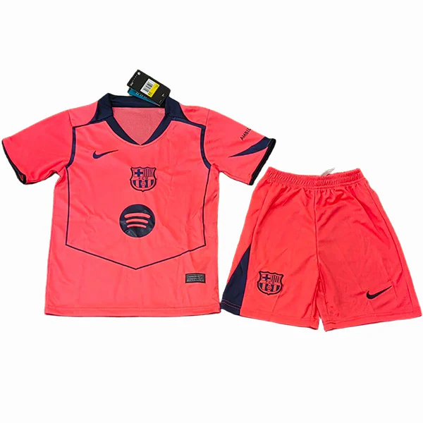 FC Barcelona Niños Conjunto 2025 2026 Tercera Naranja - Equipacion Fc Barcelona Niños | 7camisetas
