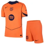 FC Barcelona Niños Conjunto 2025 2026 Tercera Naranja - Equipacion Fc Barcelona Niños | 7camisetas