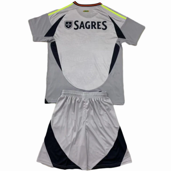 SL Benfica Niños Conjunto 2024 2025 Tercera Gris - Tuta SL Benfica Niños | 7camisetas