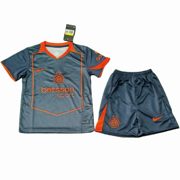 Inter Milán Niños Conjunto 2025 2026 Tercera Gris - Tuta Inter Milán Niños | 7camisetas
