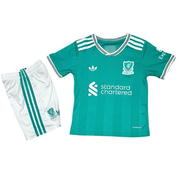 Liverpool Niños Conjunto 2025 2026 Tercera Verde - Equipacion Liverpool Niños | 7camisetas