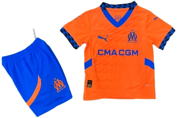 Marsella Niños Conjunto 2024 2025 Tercera Naranja - Tuta Marsella Niños | 7camisetas