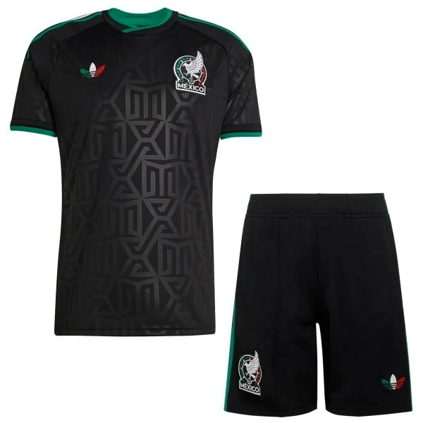 Tercera Conjunto De Niños Mexico 2026 Negro México Niños Conjunto 2026 Tercera Negro - Playera Mexico 2026 Niños | 7camisetas