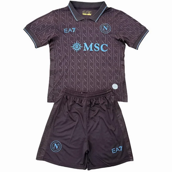 SSC Napoli Niños Conjunto 2025 2026 Tercera Negro - Tuta SSC Napoli Niños | 7camisetas
