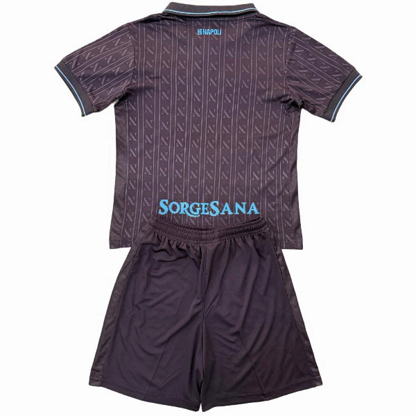 SSC Napoli Niños Conjunto 2025 2026 Tercera Negro - Tuta SSC Napoli Niños | 7camisetas