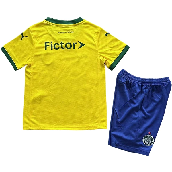 SE Palmeiras Niños Conjunto 2025 2026 Tercera Amarillo - Tuta SE Palmeiras Niños | 7camisetas