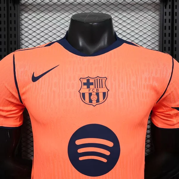 FC Barcelona Camiseta Edición Jugadores 2025 2026 Tercera Naranja - Camiseta Barcelona | 7camisetas