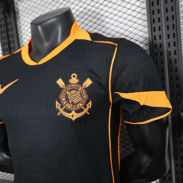 Corinthians Paulista Camiseta Edición Jugadores 2025 2026 Tercera Negra | 7camisetas