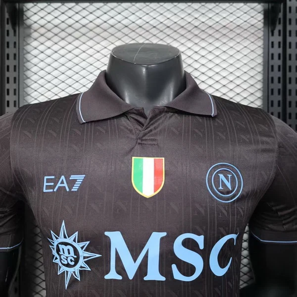 SSC Napoli Camiseta Edición Jugadores 2025 2026 Tercera Negra - Camiseta Serie A SSC Napoli | 7camisetas
