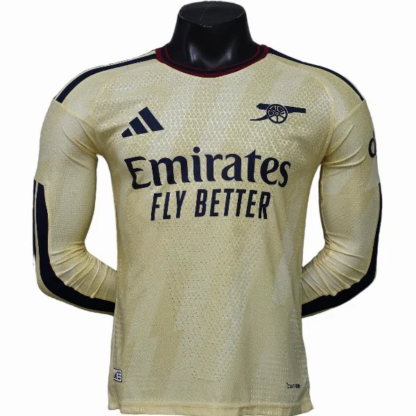 Tercera Jugadores Manga Larga Arsenal 2026 2027 Amarillo Arsenal Camiseta Edición Jugadores 2026 2027 Tercera Amarilla - Camiseta Arsenal | 7camisetas